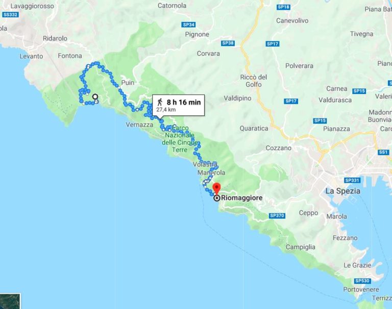 Esplorando le Cinque Terre l'itinerario a piedi Habitante