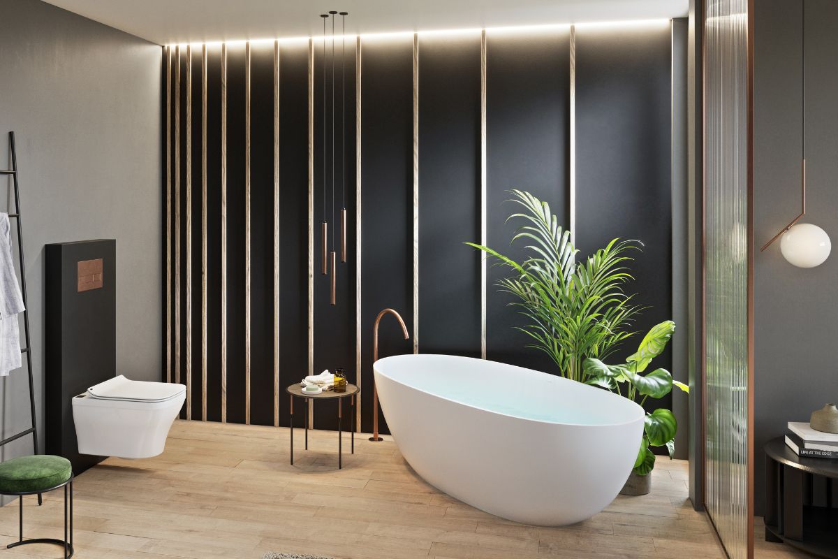 ARREDAMENTO NERO BAGNO IDEE FOTO