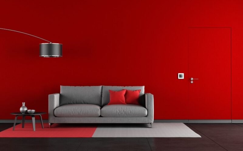 Soggiorno bianco e rosso: idee per un arredamento coinvolgente