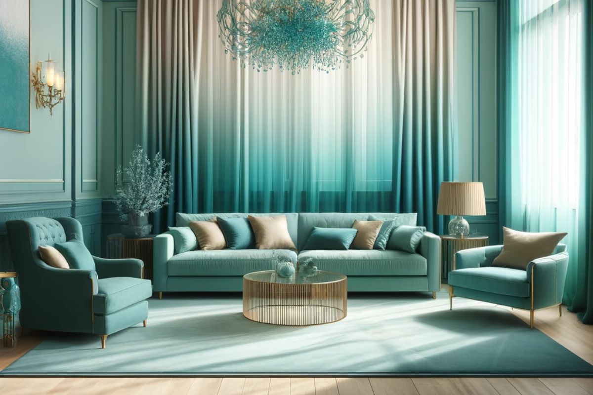 Colore ottanio interior design