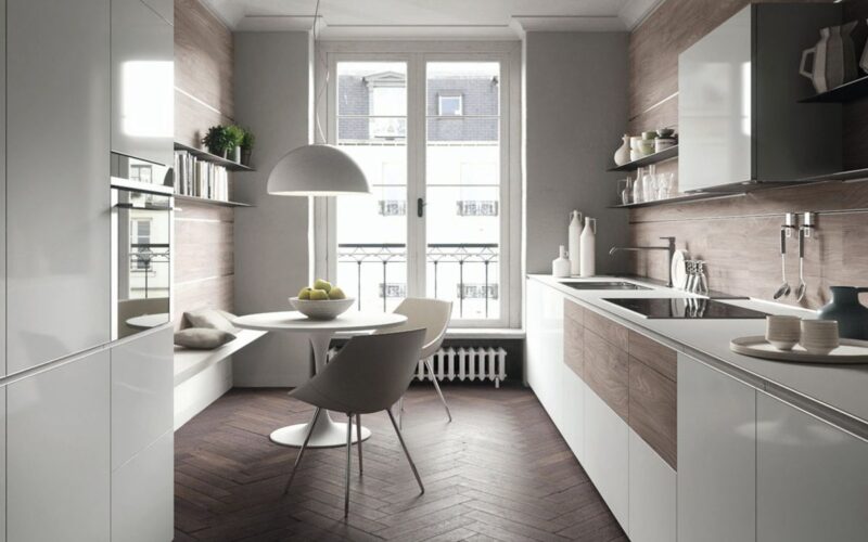 Cucine italiane bianche e legno foto Valcucine|Cucine italiane bianche e legno foto|pareti in legno moderne|Cucine bianca e legno foto Scavolini|Cucine bianca e legno foto Snaidero