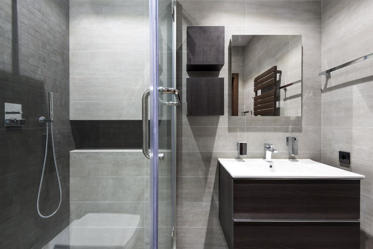 Grigio perla zona bagno