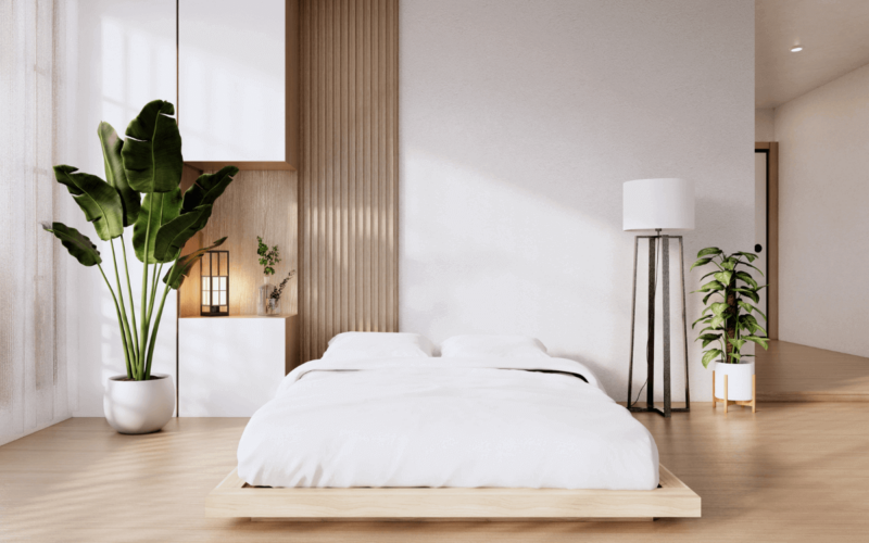 Letto giapponese: design sostenibile e minimal