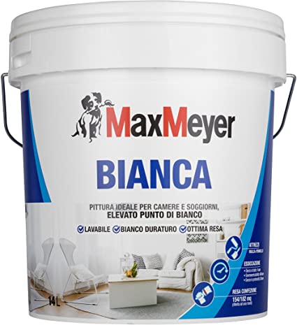 MaxMeyer, la pittura lavabile bianca, adatta a camere e soggiorno