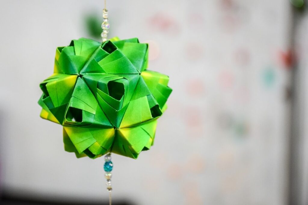 albero di natale con origami