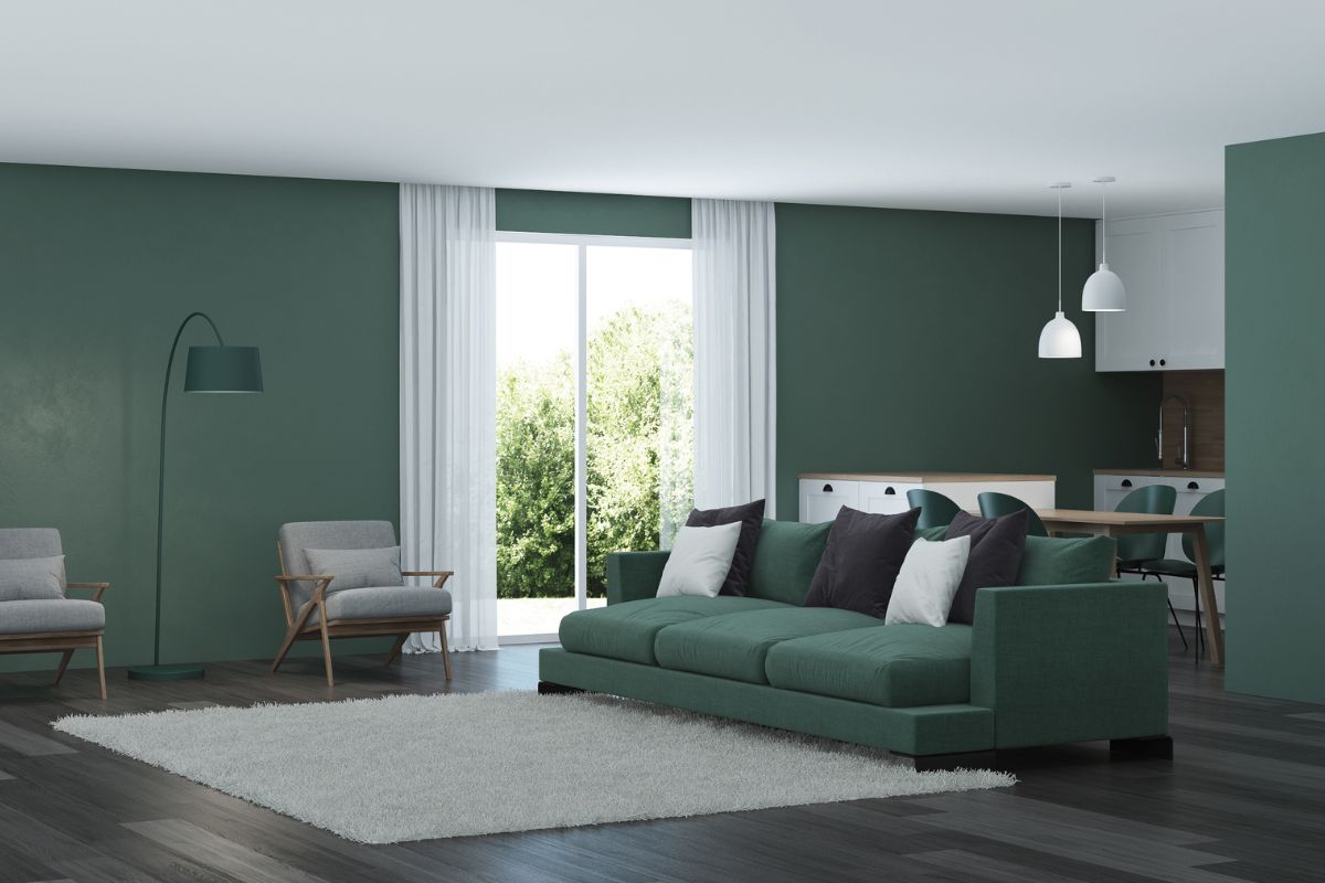 arredare casa con il colore foglia di tè verde