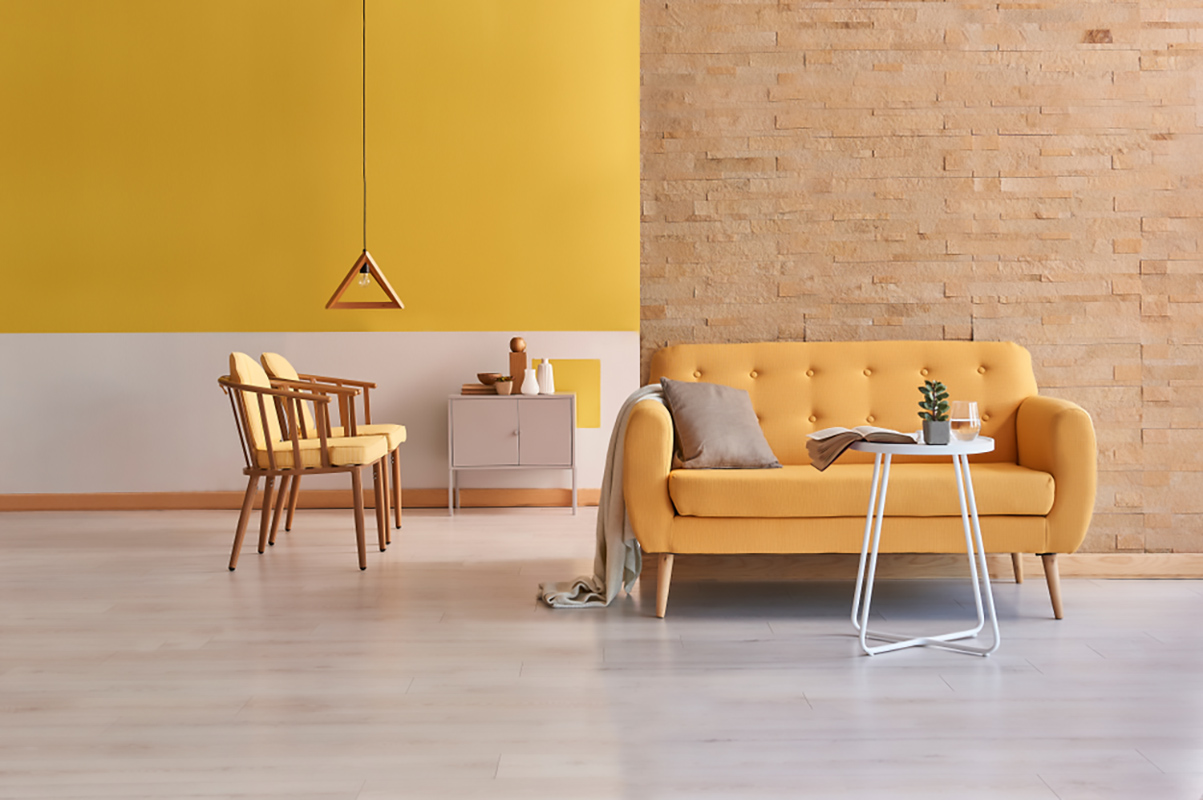 Colore giallo interior design