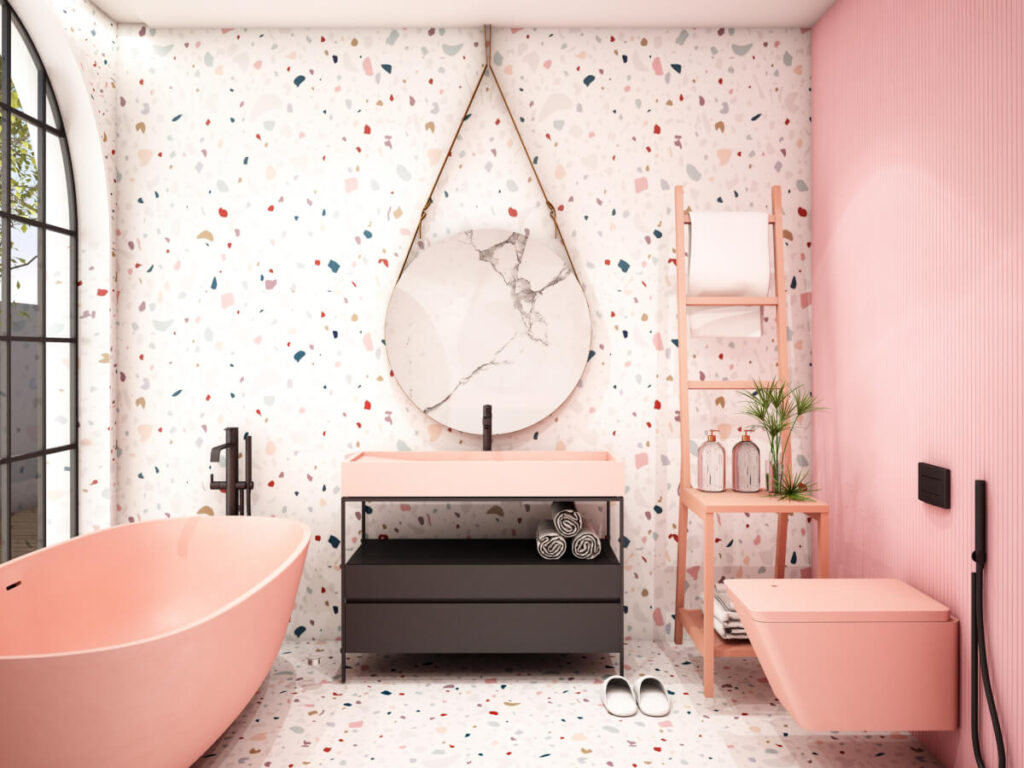 Pillole di interior design: il bagno in rosa