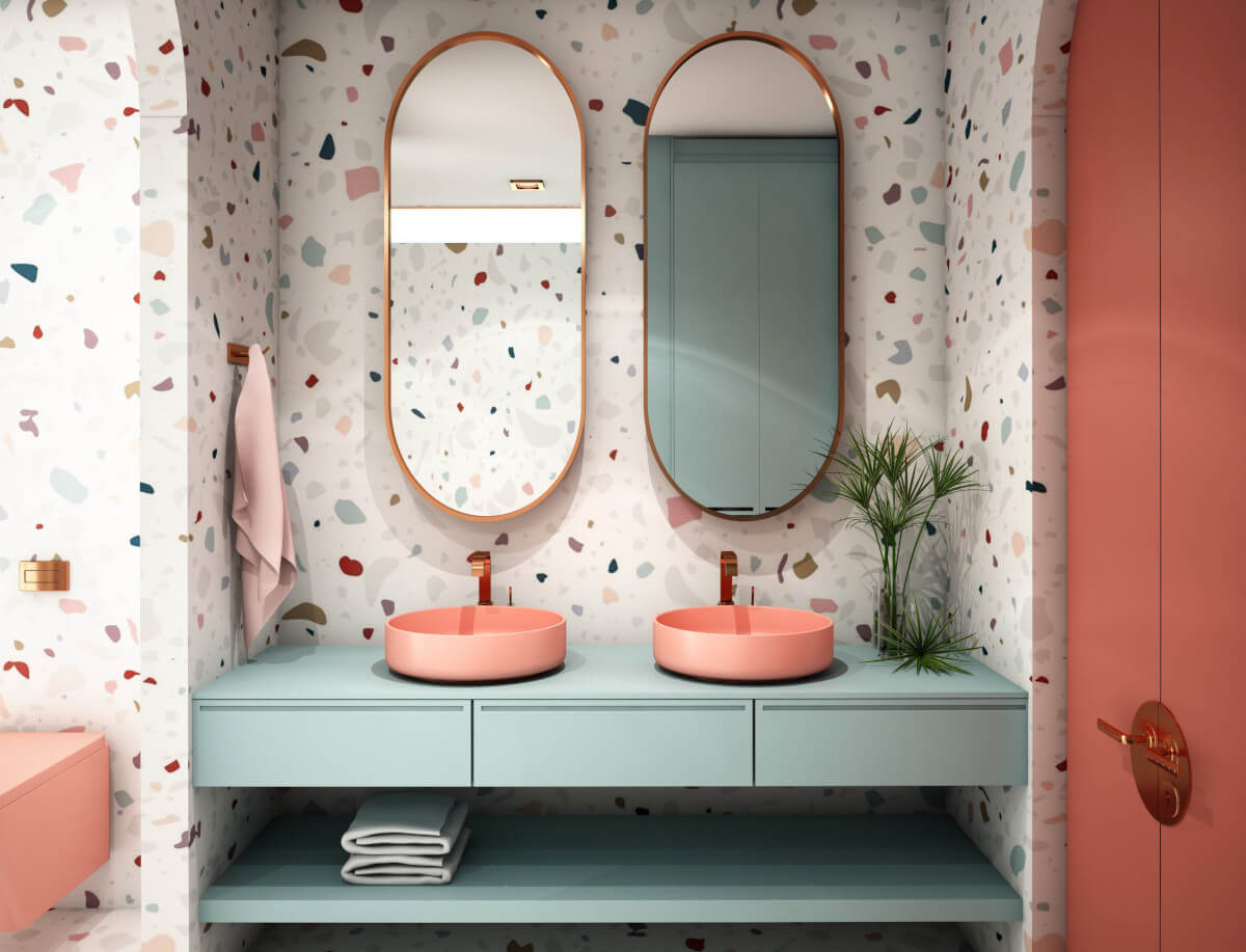 Pillole di interior design: il bagno in rosa