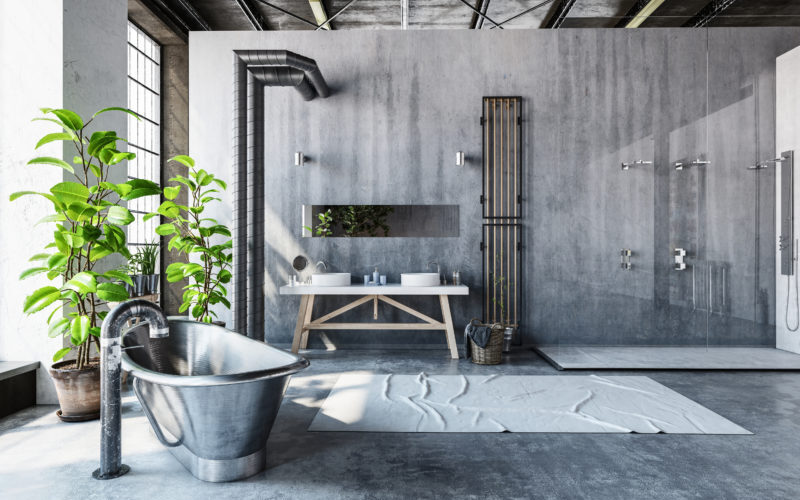 Arredare il bagno in stile urban eco