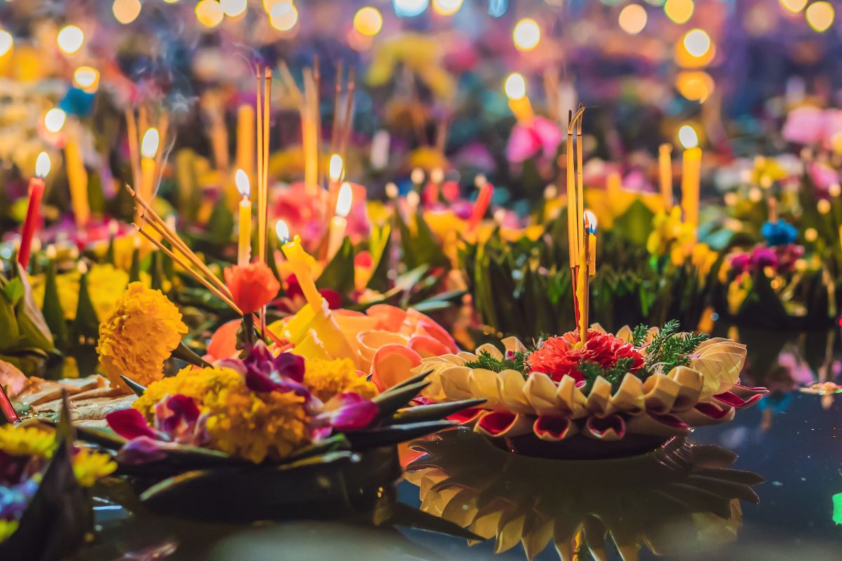 festival di Loy Krathong lanterne in thailandia