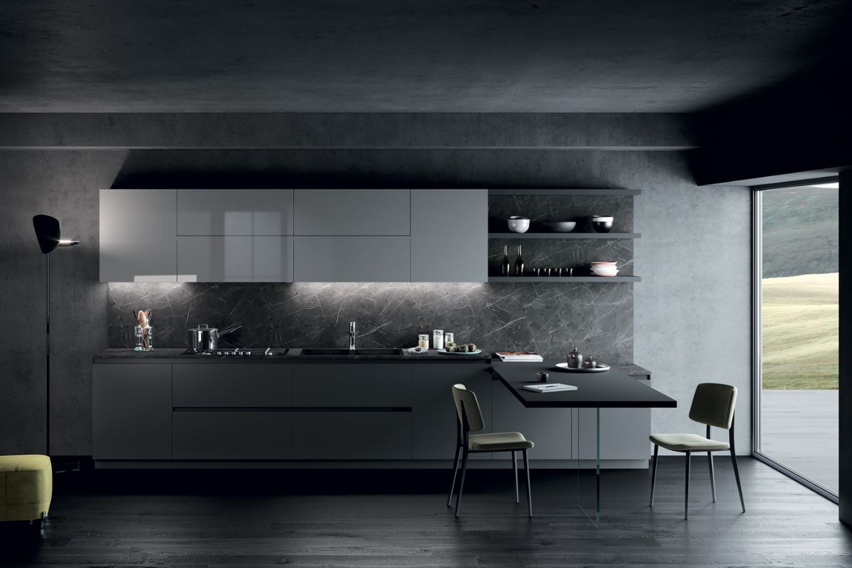 Cucina Palette Nero Antracite